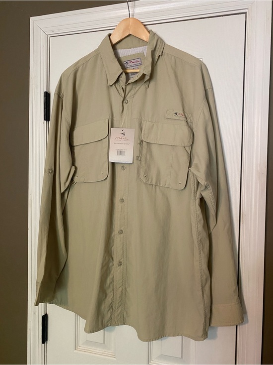 Marlin Other - Marlin - Khaki Colored Long Sleeve Button Fishing Shirt - size XL (mens)